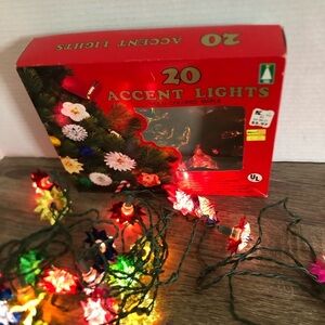 Vtg Multicoloured String Lights
